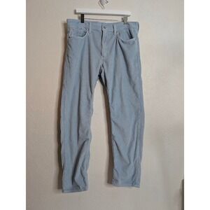 Levi's 559 Wale Corduroy Pants Mens 36x32 Light Blue Large Rib Elephant